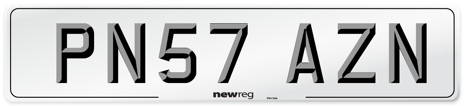 PN57 AZN Number Plate from New Reg